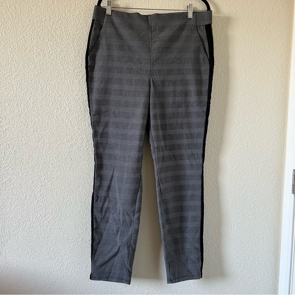 Simply Vera Wang Women’s Pants XL Gray Pull On Skinny Glen Work Office Preppy